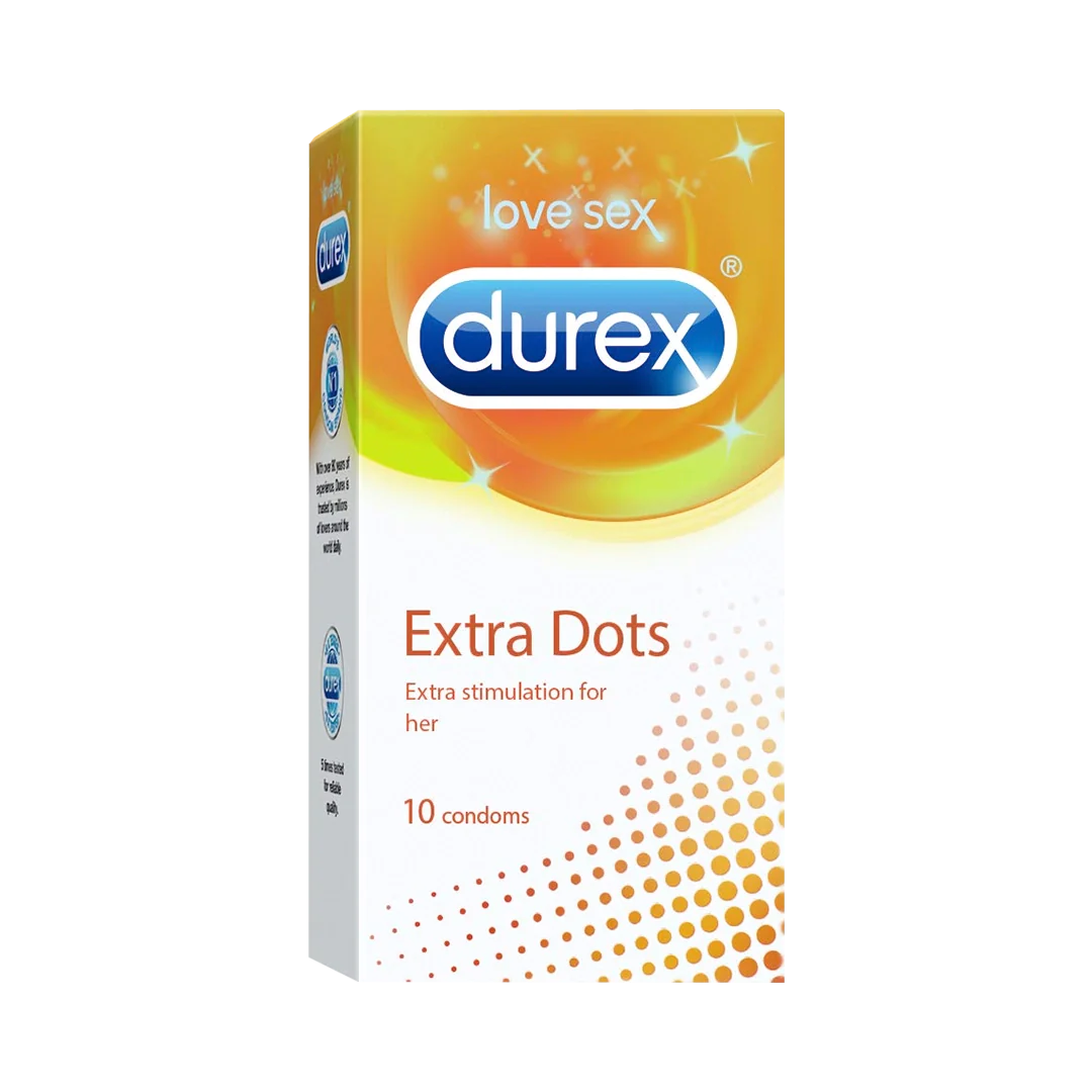Durex Extra Dots - 10 Condoms (1 pack)