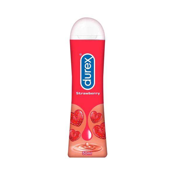 Durex Strawberry Flavoured Lube | Water-Based Intimate Lubricant For Men & Women