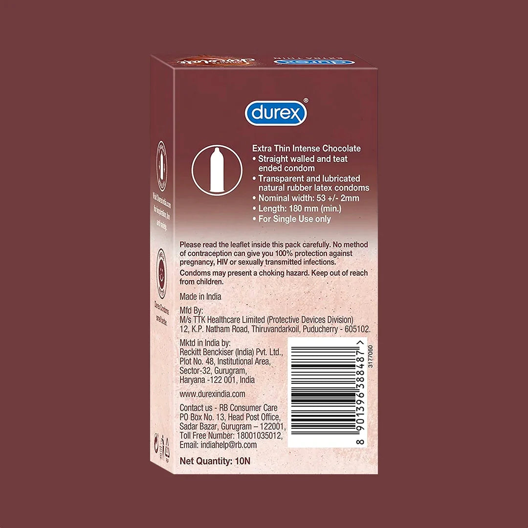 Durex Extra Thin - 10 condoms chocolate flavoured