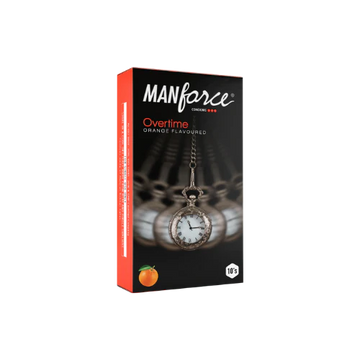 manforce overtime orange flavoured - 10 condoms (1 pack)