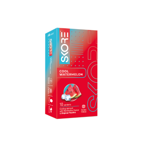 Skore Cool Watermelon Flavored Condom 1 piece