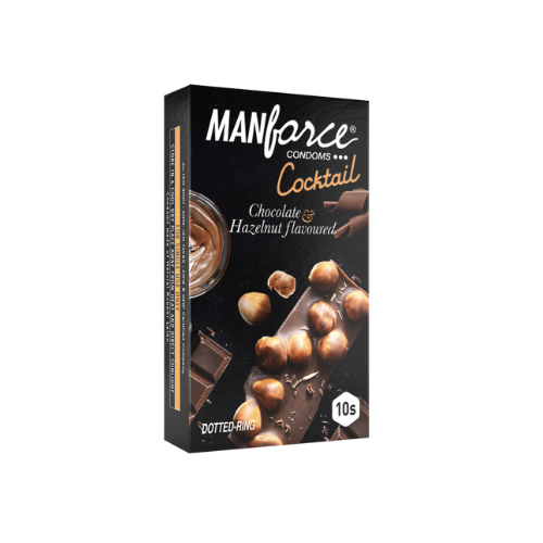 manforce cocktail chocolate & hazelnut flavoured condom 1pcs